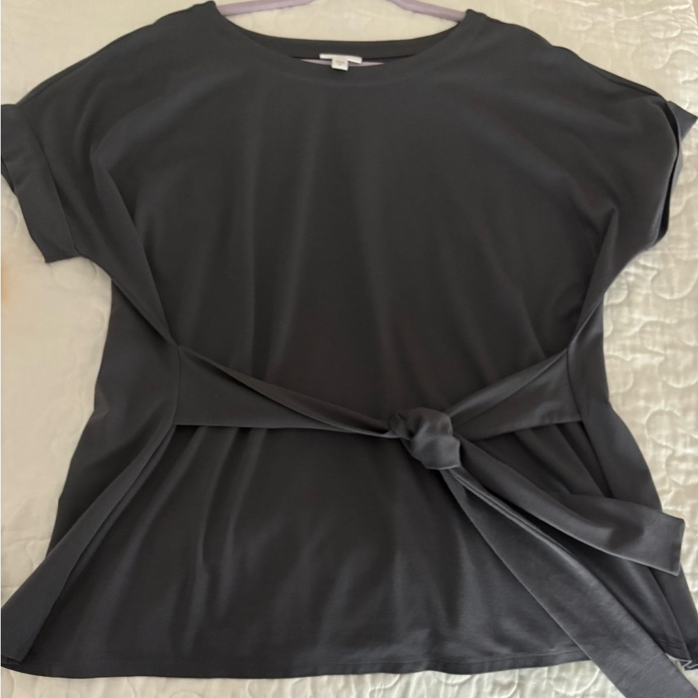 J Jill Women's Gray Tie-Front Top. Size XL. Excellent condition.